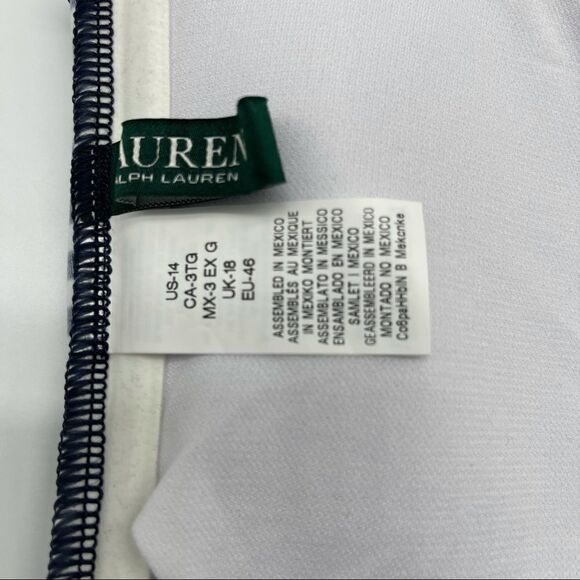 Ralph Lauren Stripe Bandeaukini W/ Removable Strap Size 14 - Picture 10 of 13